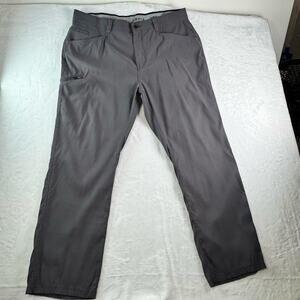 Orvis Men’s Gray Stretch Travel Pants 38x30 Water Repellent Zip Pockets